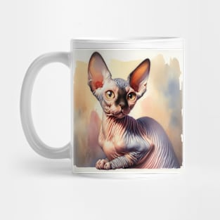 Sphynx Watercolor Kitten - Cute Kitties Mug